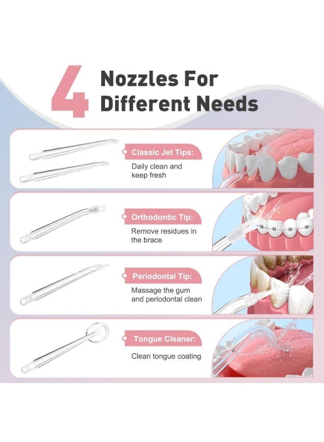 Professional cordless water flosser for teeth with 3 modes and 4 interchangeable heads, rechargeable and waterproof, portable design for home and travel, provides deep cleaning. - Image 5